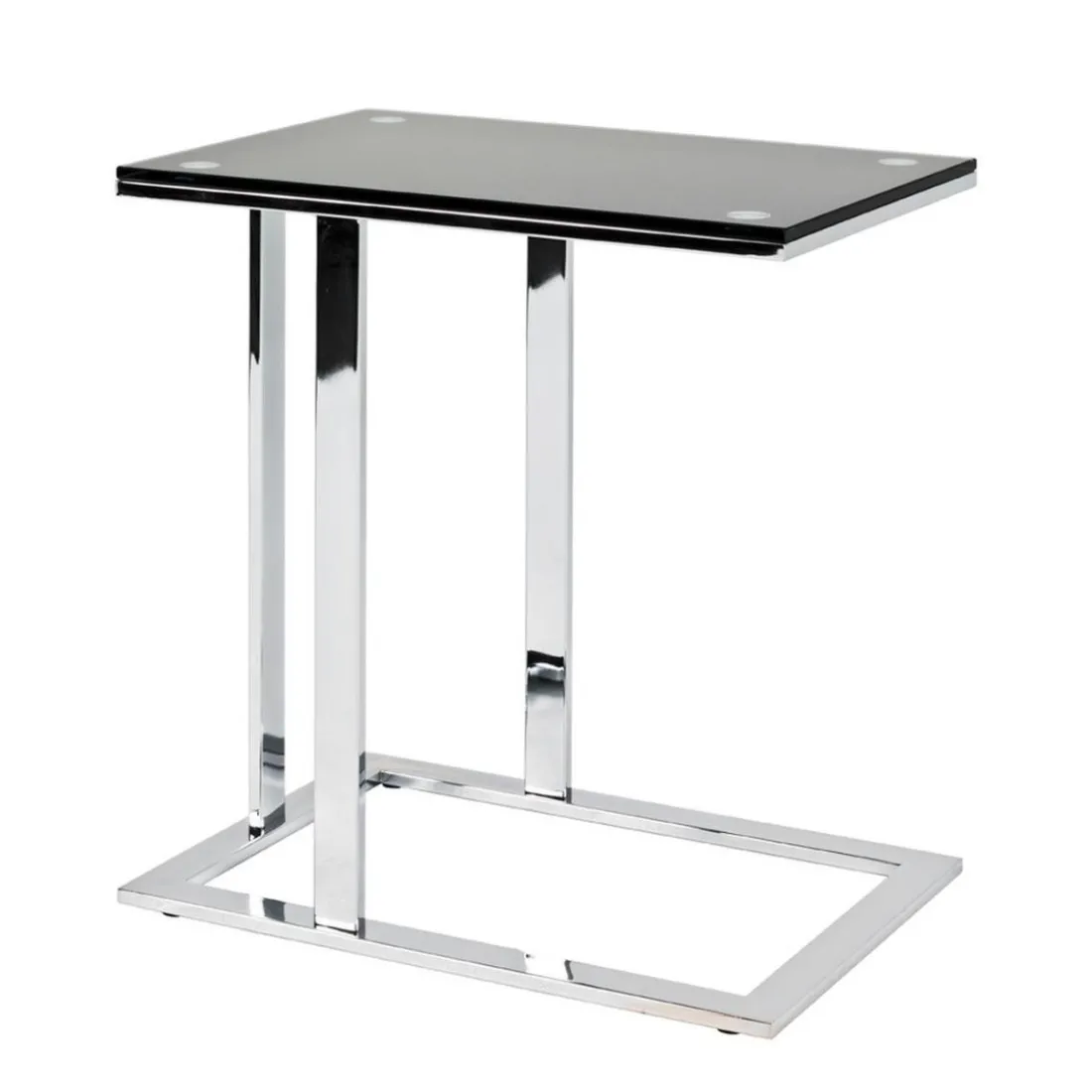 Table d'appoint plateau en verre trempé