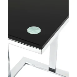 Table d'appoint plateau en verre trempé