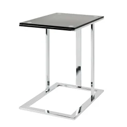 Table d'appoint plateau en verre trempé
