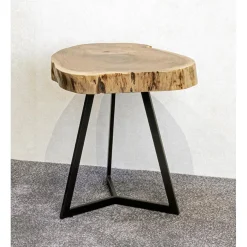 Table d'appoint plateau rondelle d'arbre modèle maxi