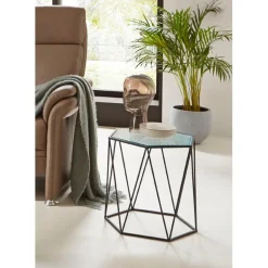 table d'appoint plateaux en verre trempé décoratif