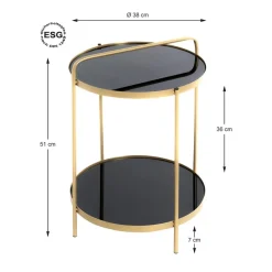 table d'appoint plateaux miroir