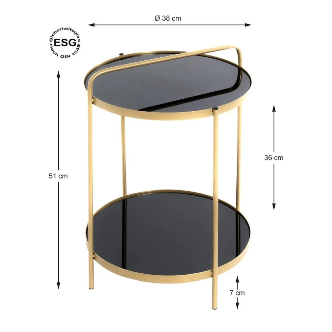 table d'appoint plateaux miroir