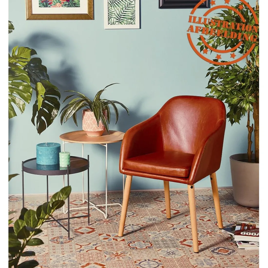 Table d'appoint pliable 'KOLOS' noire