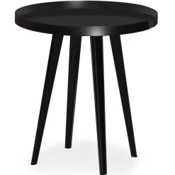 Table d'appoint ronde à rebord Bipolart Métal Noir