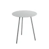 Table d'appoint ronde métal gris