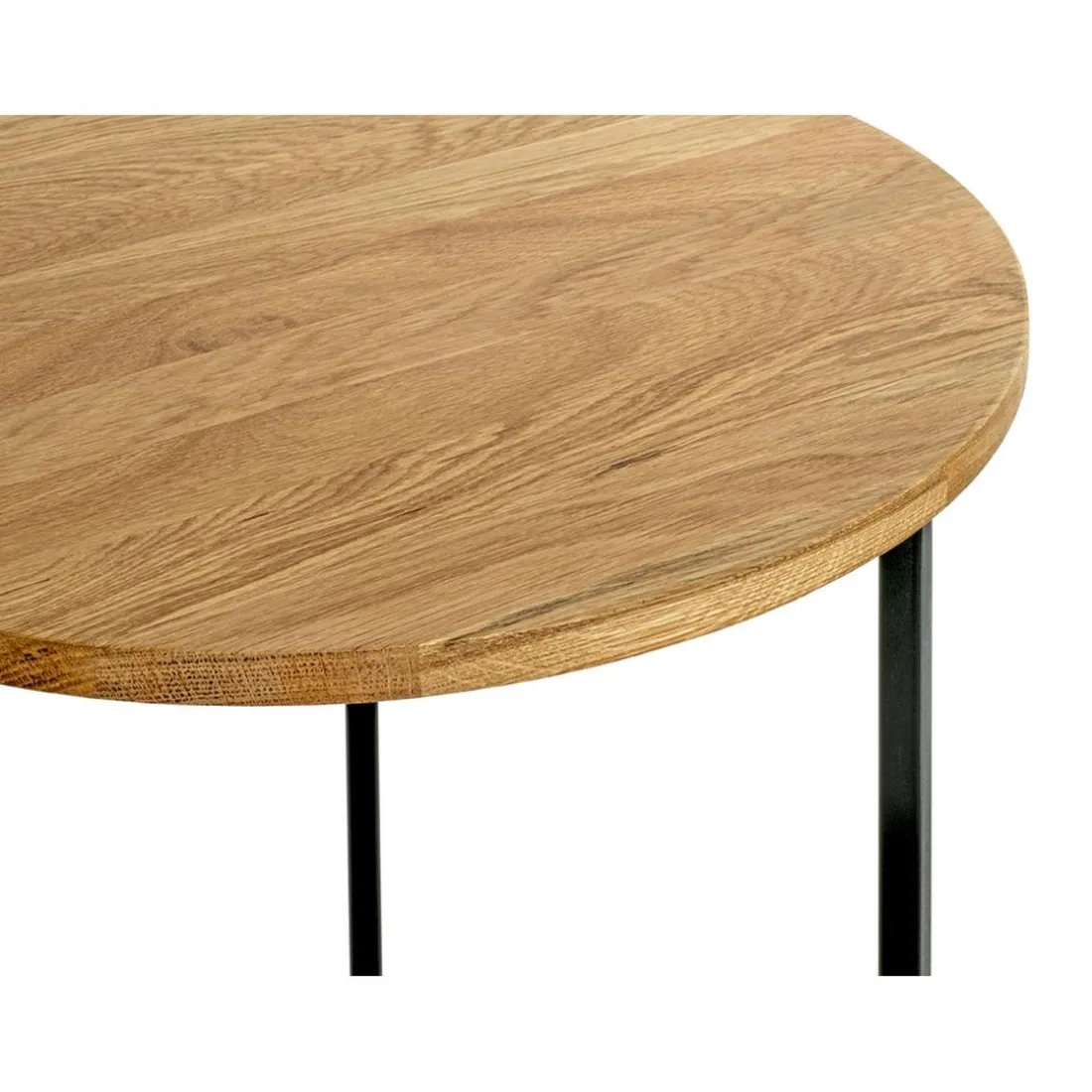Table d'appoint ronde plateau chène