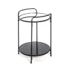 Table d'appoint ronde structure en tube d'acier laqué