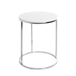 table d'appoint Structure en tube d'acier chromé