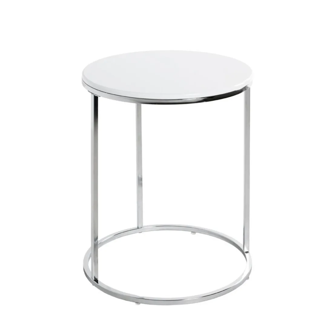 table d'appoint Structure en tube d'acier chromé