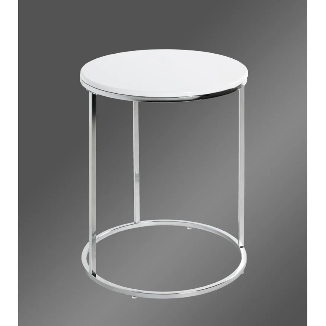table d'appoint Structure en tube d'acier chromé