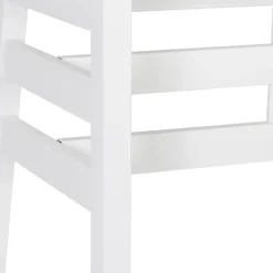 Table de bar haute 'NIKI' bois et métal blanc
