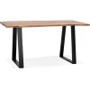 Table de bar haute 'RAFA' en bois massif et métal noir