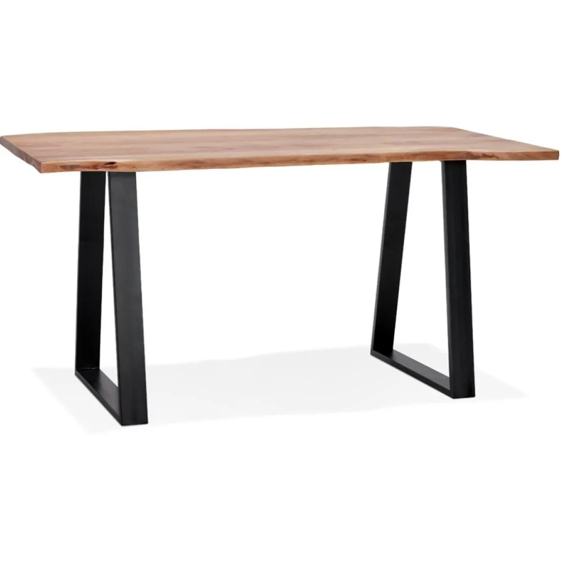 Table de bar haute 'RAFA' en bois massif et métal noir
