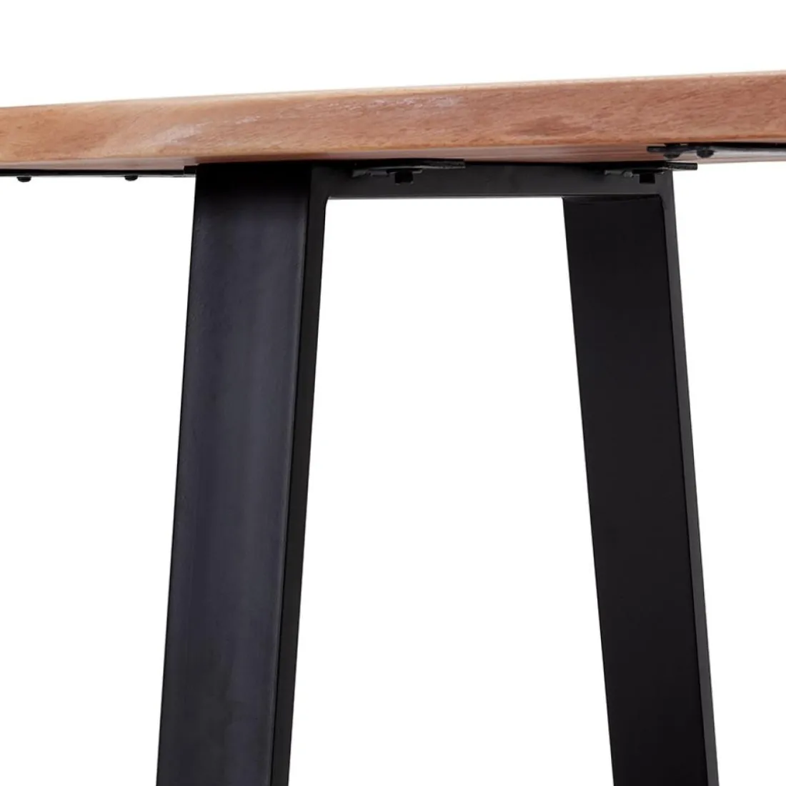 Table de bar haute 'RAFA' en bois massif et métal noir
