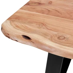 Table de bar haute 'RAFA' en bois massif et métal