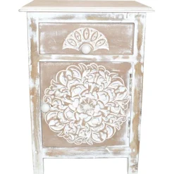 Table de chevet 1 tiroir et 1 porte battante Tasha Vintage