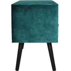 Table de chevet 2 tiroirs Bardo Velours Vert