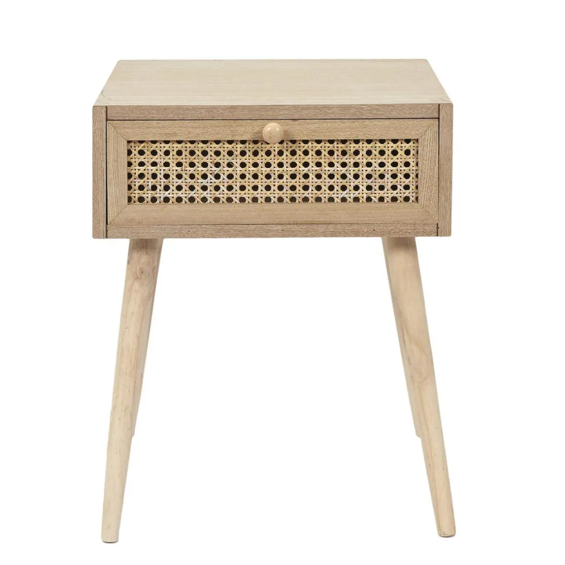 Table de Chevet CANNAGE 1 Tiroir Bois