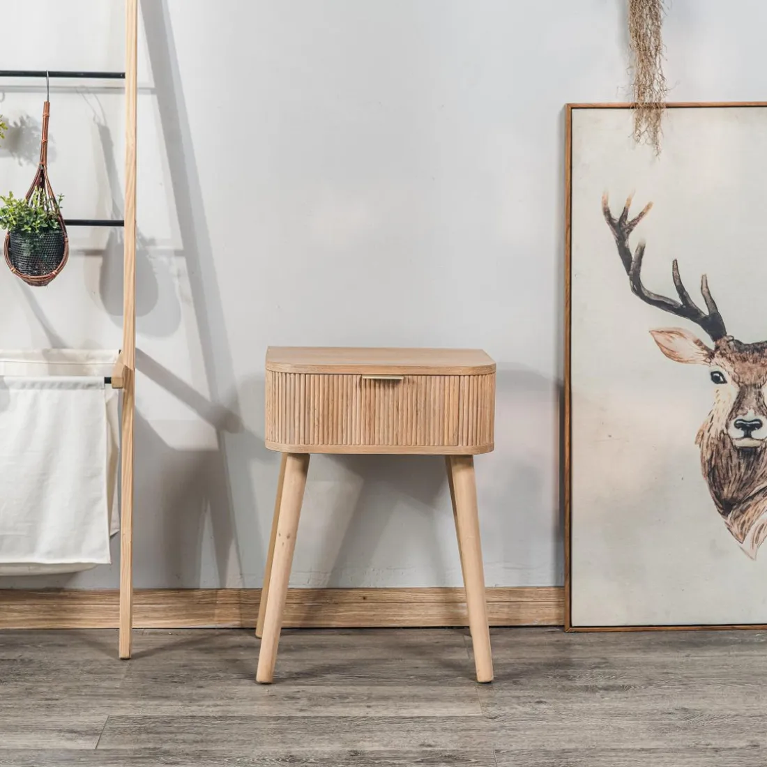 Table de Chevet Nuit Appoint Naturel en Bois - Nordlys