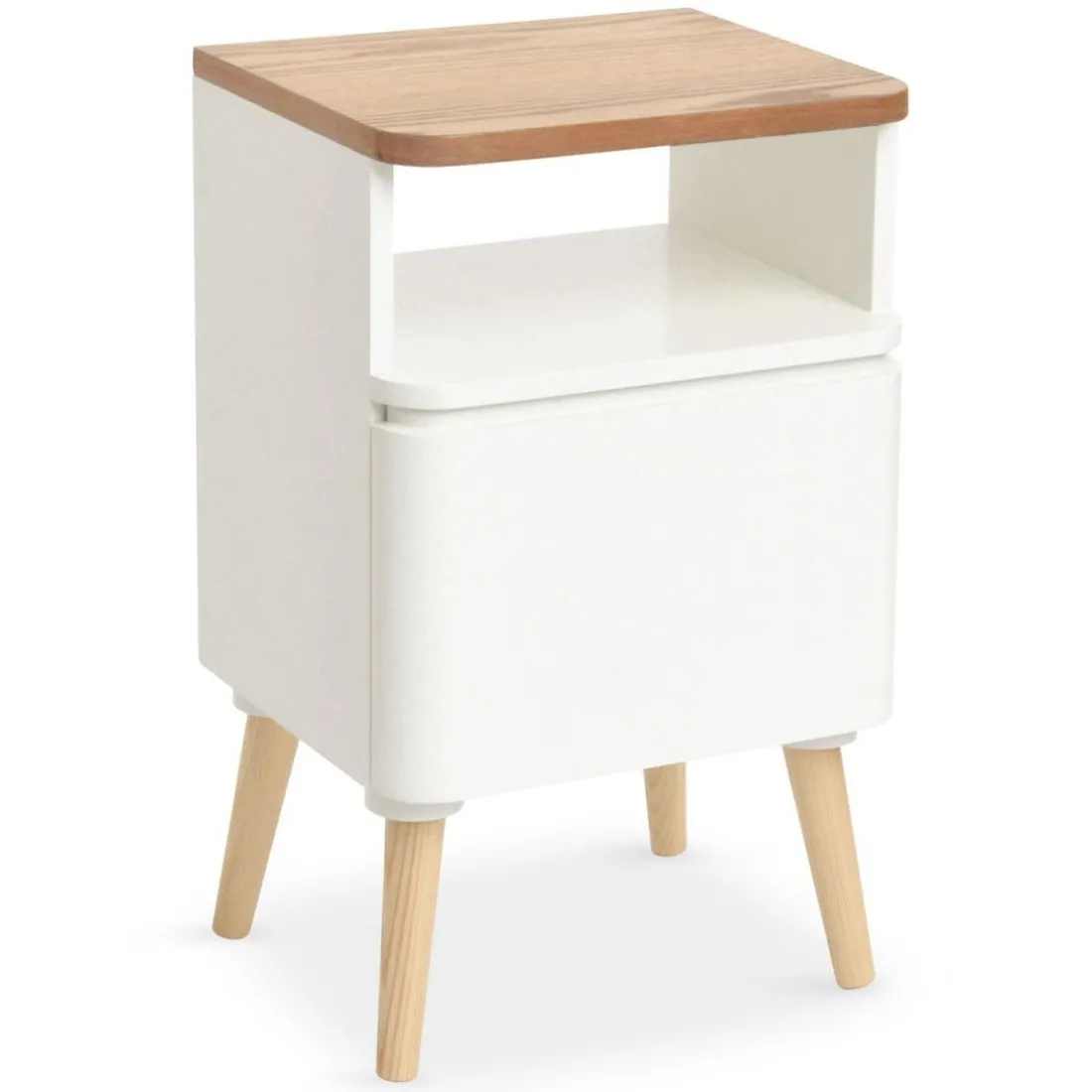Table de Chevet Scandinave Bois Blanc ACHUMAWI