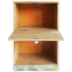 Table de chevet style oriental bois sculpté 1 porte Monbolyto Bois Gris