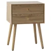 Table de chevet TONDER design scandinave et sa structure en bois massif