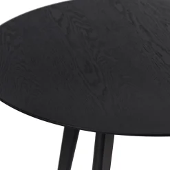 Table de cuisine ronde 'AMY' noire