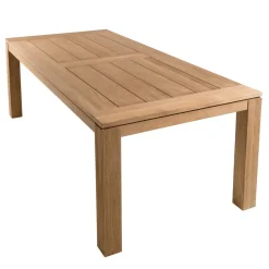 Table de jardin 6/8 personnes - DENVER 220 x 100 cm en bois Teck