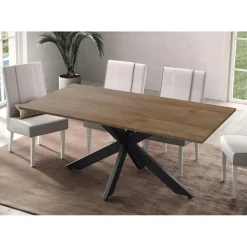Table de repas SPIDER pieds métal Panneaux de particules de première qualité