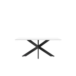 Table de repas SPIDER pieds métal Panneaux de particules de première qualité blanc