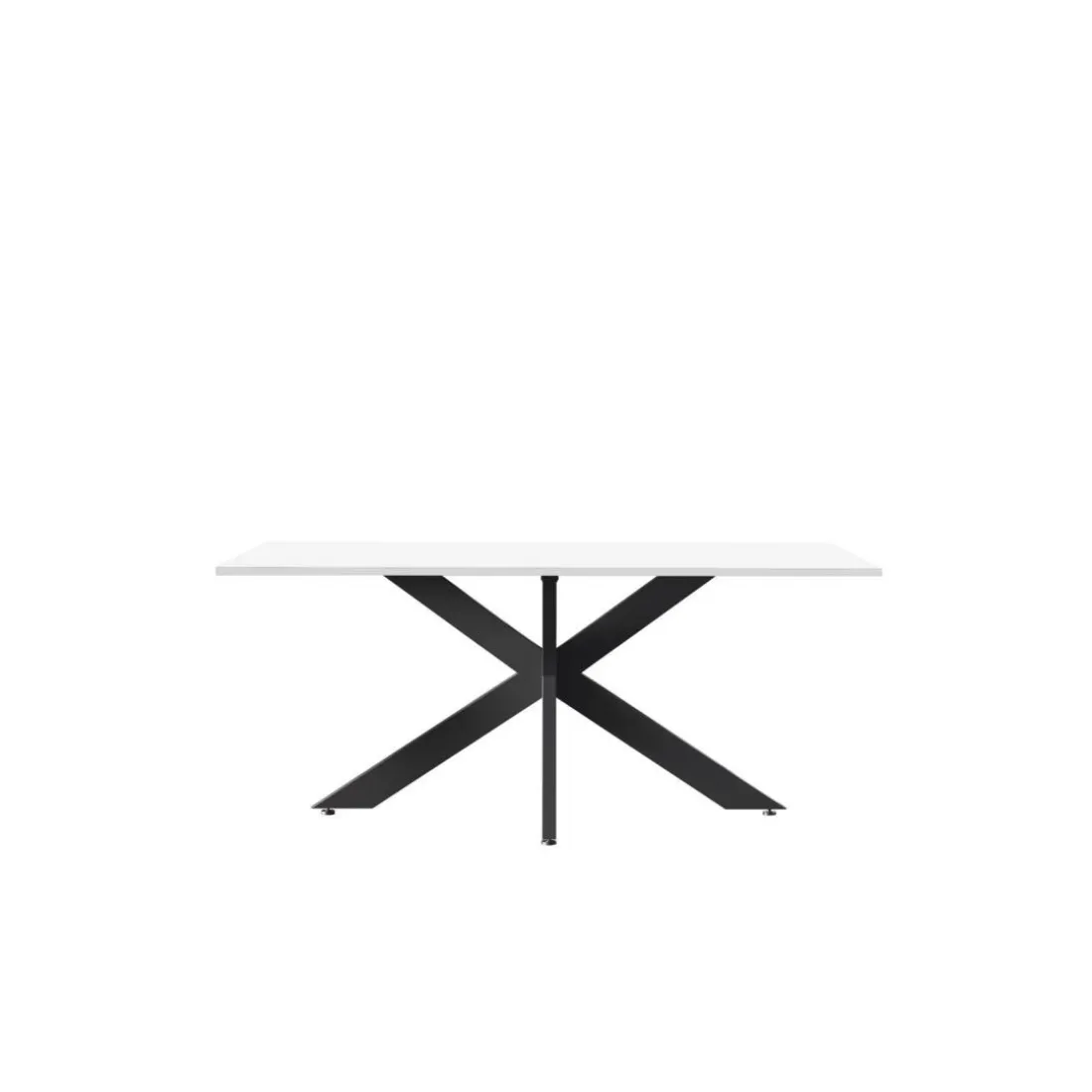 Table de repas SPIDER pieds métal Panneaux de particules de première qualité blanc