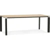 Table de réunion / à manger design 'XLINE' en bois finition naturelle et structure noire