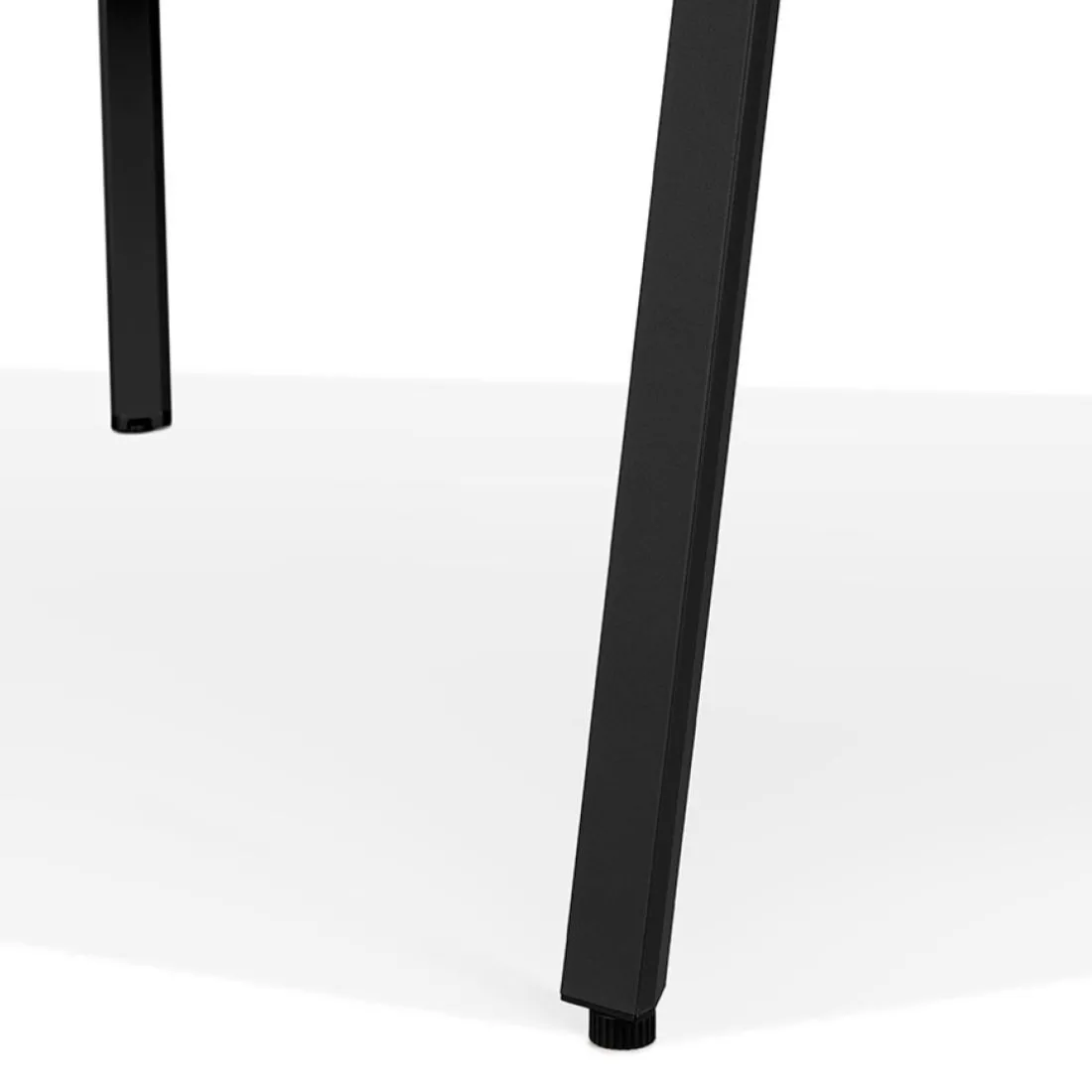 Table de réunion ou bureau bench 'AMADEUS SQUARE' en bois finition Noyer et métal noir