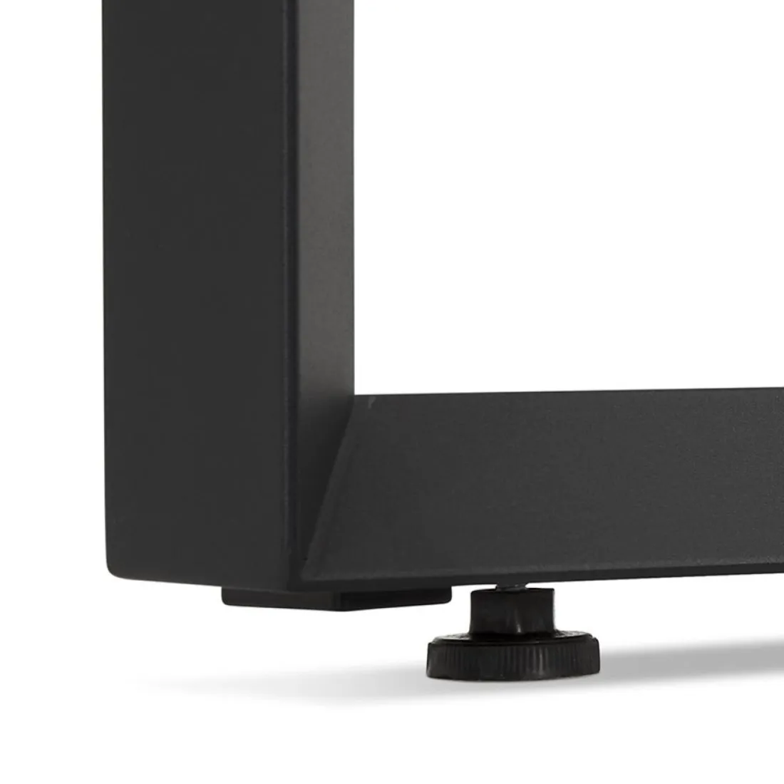 Table de réunion ou bureau bench 'BAKUS SQUARE' en bois naturelle et métal noir