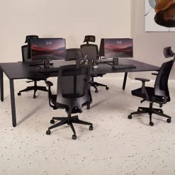 Table de réunion ou bureau bench 'AMADEUS SQUARE' noir