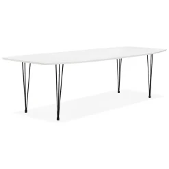 Table de salle à manger Blanche design STRIK Style industriel
