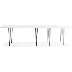 Table de salle à manger Blanche design STRIK Style industriel