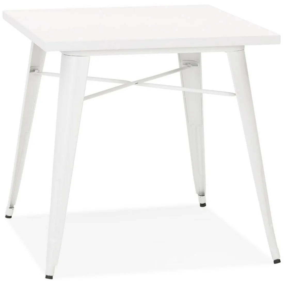 Table De Salle à Manger Blanche Design COLOC Style Industriel