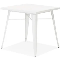 Table De Salle à Manger Blanche Design COLOC Style Industriel