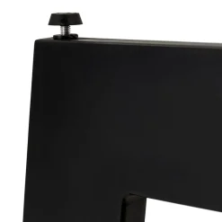 Table de salle à manger carrée 'ANITA' en bois finition naturelle et métal noir