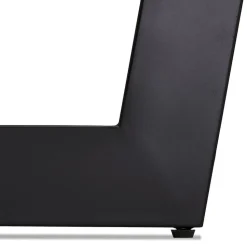 Table de salle à manger ronde 'LULU' en bois finition Noyer et métal noir
