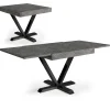 Table Design Rétractable Effet Béton Gris WELL