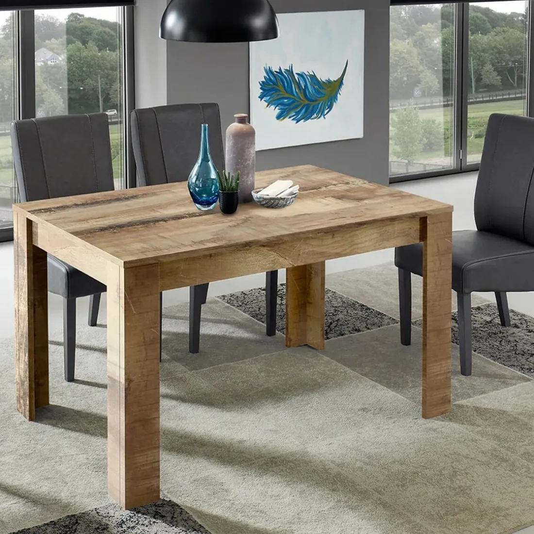 Table extensible 137cm MANGO décor chene