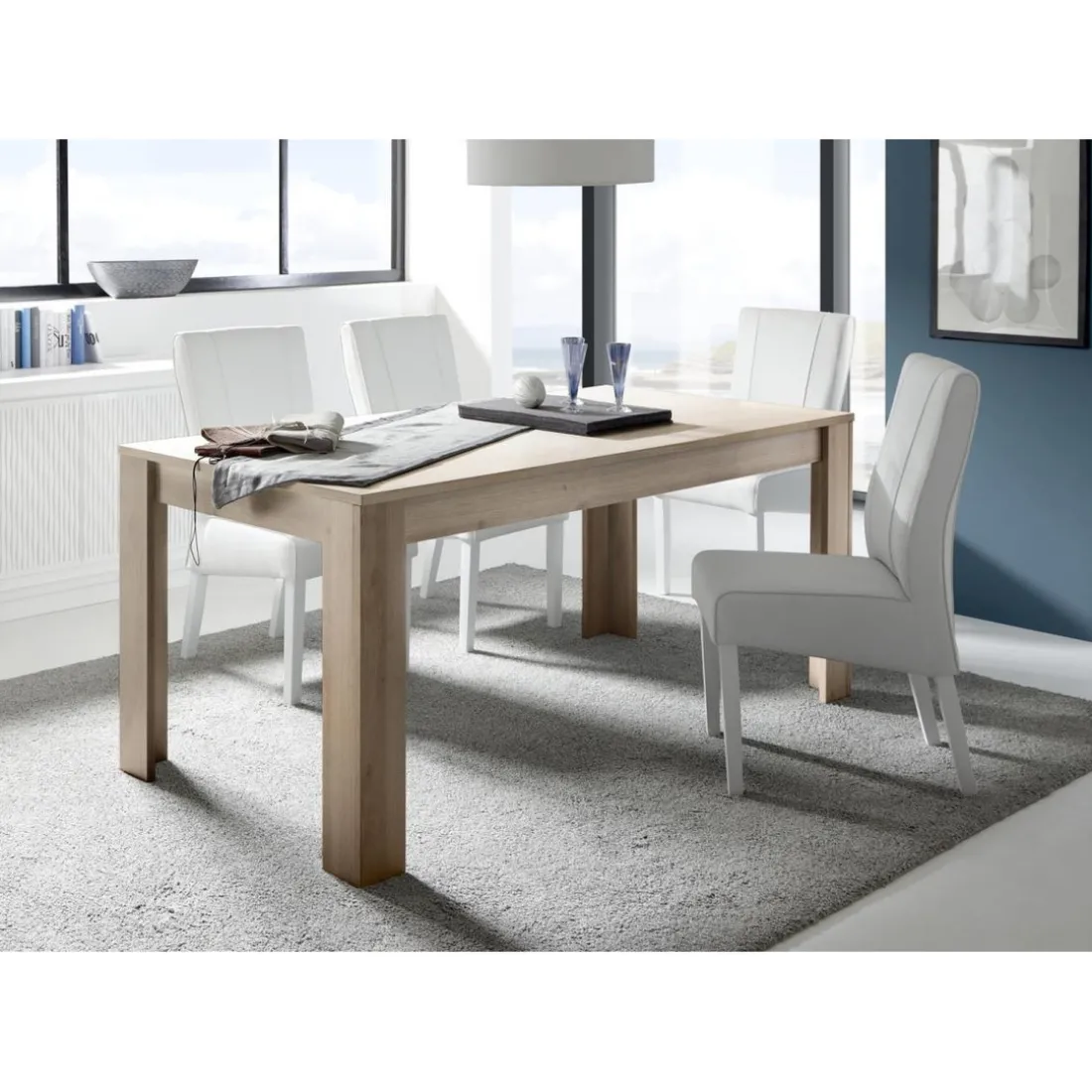 Table extensible FIRENZE décor noyer chene