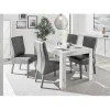 Table extensible 180x90cm CARRARA décor marbre blanc