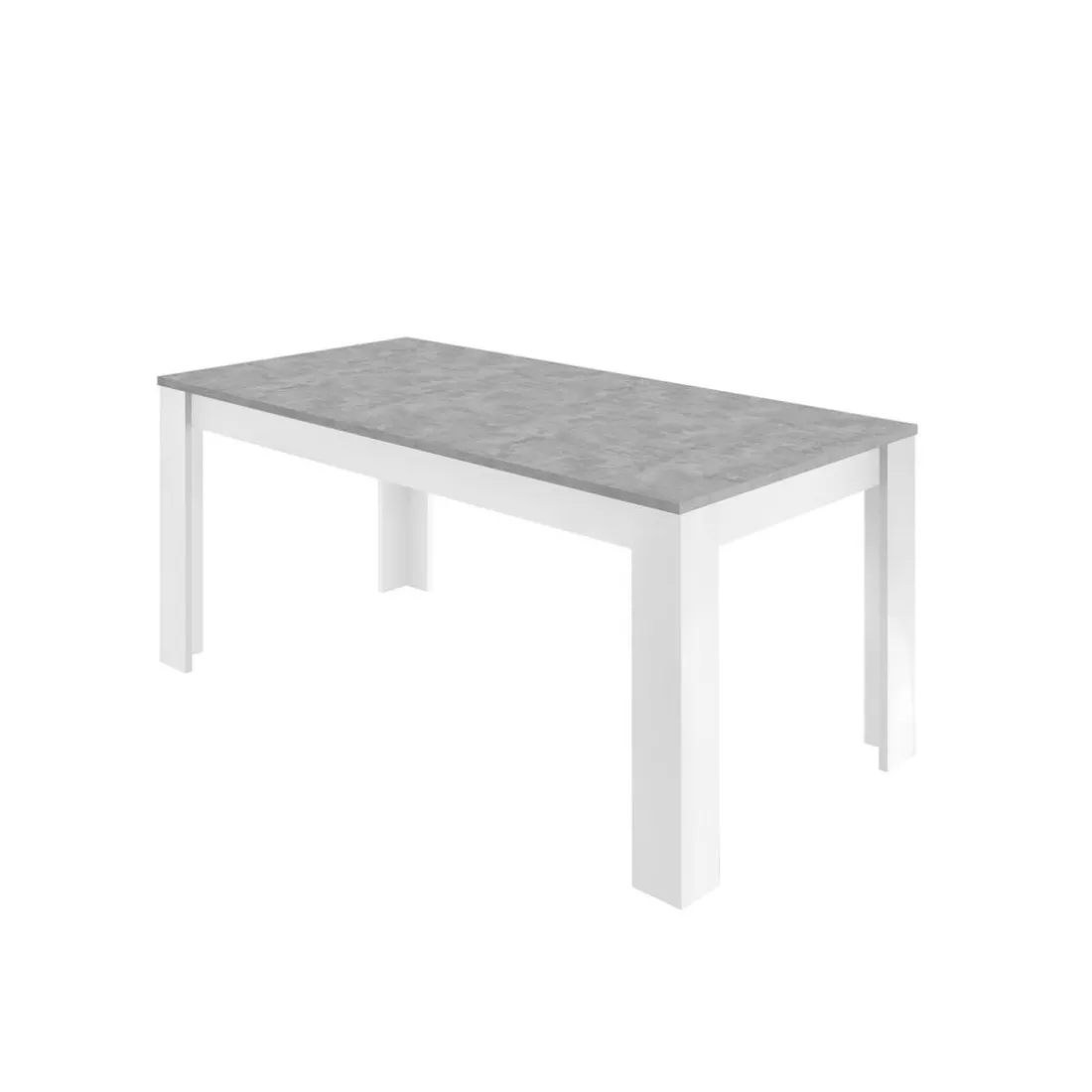 Table extensible 180x90cm URBINO gris ciment