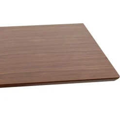 Table haute design 'MAMBO BAR' en bois finition Noyer avec pied en métal
