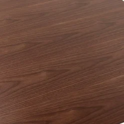 Table haute design 'MAMBO BAR' en bois finition Noyer avec pied en métal
