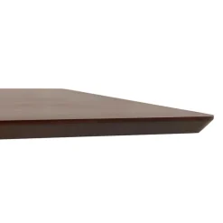 Table haute design 'MAMBO BAR' en bois finition Noyer avec pied en métal brossé
